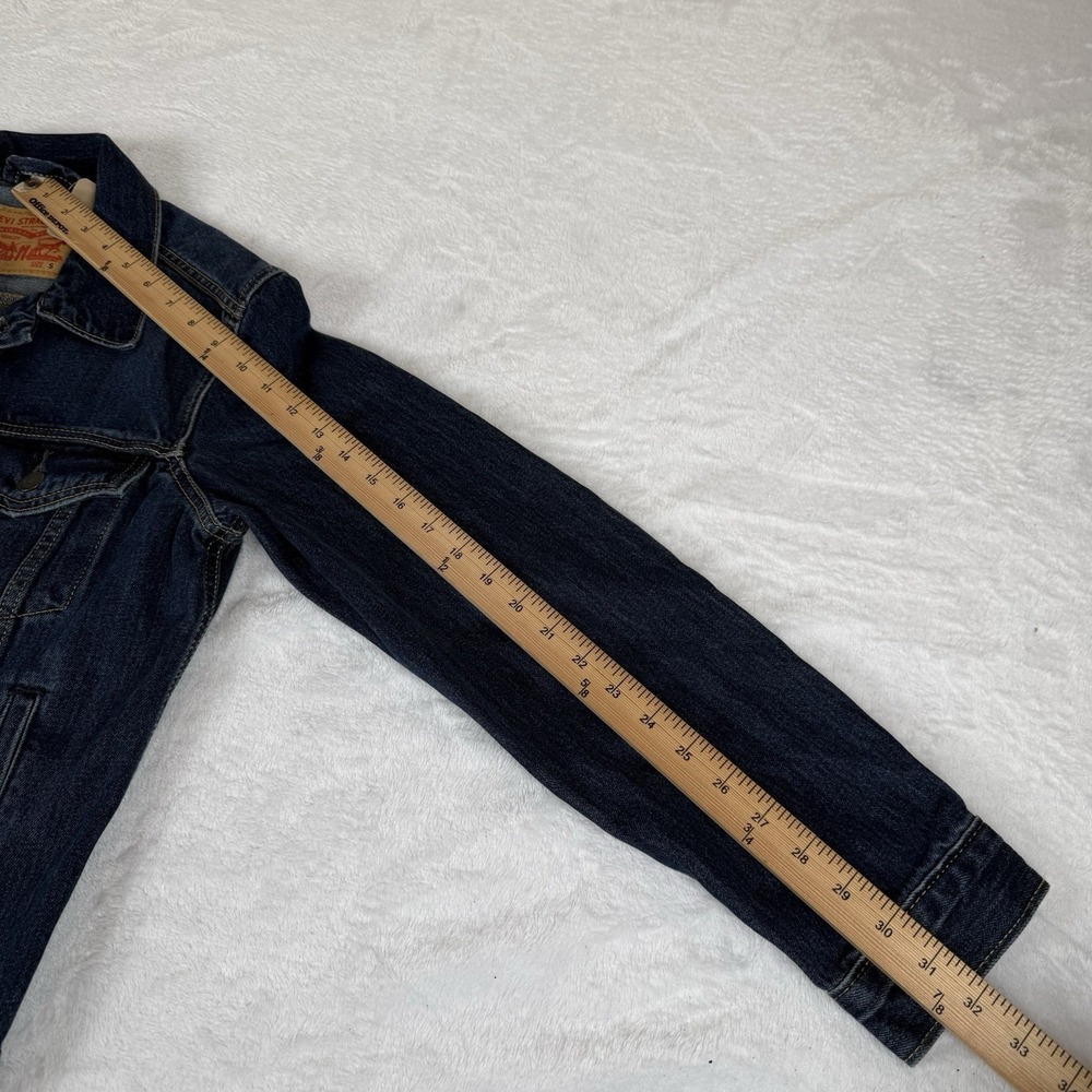 Levi's Jean Denim Jacket Trucker Men's Small Blue Dark‎ Wash Cotton New $89.50 - Picture 6 of 8